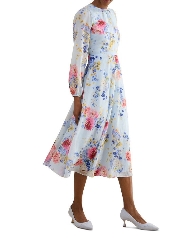 ホッブスロンドン レディース トップス ワンピース プチ HOBBS LONDON Petite Constance Dress Pale Blue ブルー 53,880円