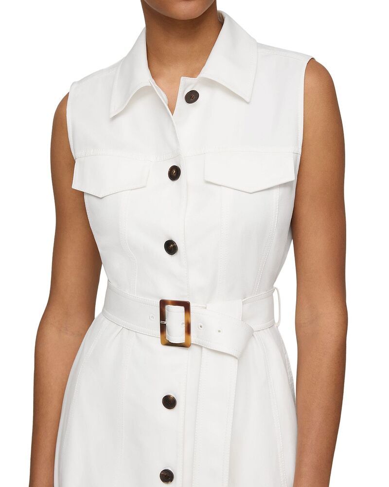 ラファイエットワンフォーエイト レディース トップス シャツ ひざ丈 ノースリーブ Lafayette 148 New York Sleeveless Knee Length Shirt Dressea Salt ラファイエットワンフォーエイト レディース トップス シャツ ひざ丈 ノースリーブ Lafayette 148 New York Sleeveless Knee Length Shirt Dressea Salt