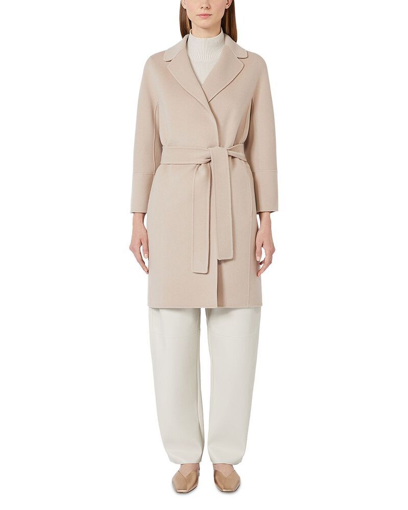 マックスマーラ レディース アウター コート ウール Max Mararona Wool Coat Beige Pink ピンク