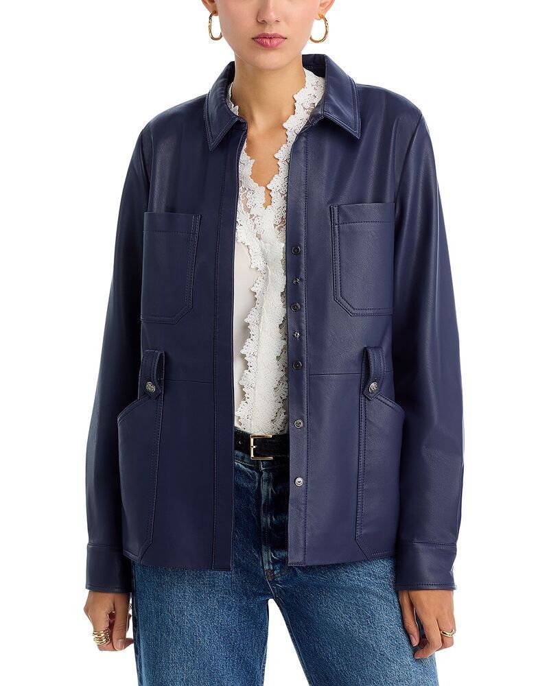 コビーハルペリン レディース アウター ジャケット・ブルゾン レザー フェイクレザー Kobi Halperin Rowan Faux Leather Jacket Navy ネイビー