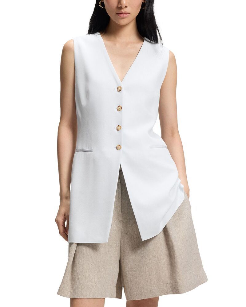 ボス レディース アウター ジャケット・ブルゾン ノースリーブレザー BOSS Julinial Sleeveless Blazer Exclusive Pale Lagoon