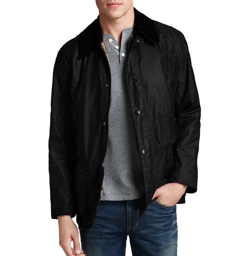 バブアー メンズ アウター ジャケット・ブルゾン コットン Barbour Ashby Tailored Waxed Cotton Jacket BlackClassic Tartan ブラック