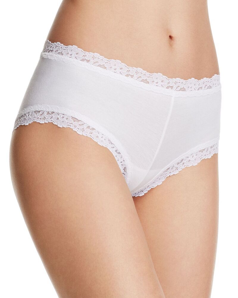 ハンキーパンキー レディース アンダーウェア パンツ コットン Hanky Panky Supima Cotton Boyshort White ホワイト
