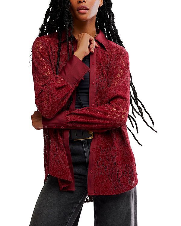 フリーピープル レディース トップス シャツ ボタンダウン Free People Faith Button Down Shirt Cabernet