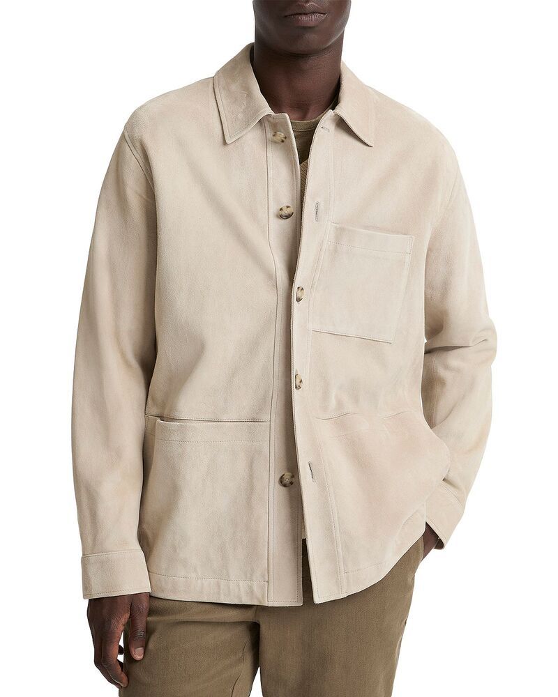 ヴィンス メンズ アウター ジャケット・ブルゾン スエード Vince Suede Utility Jacket Mineral