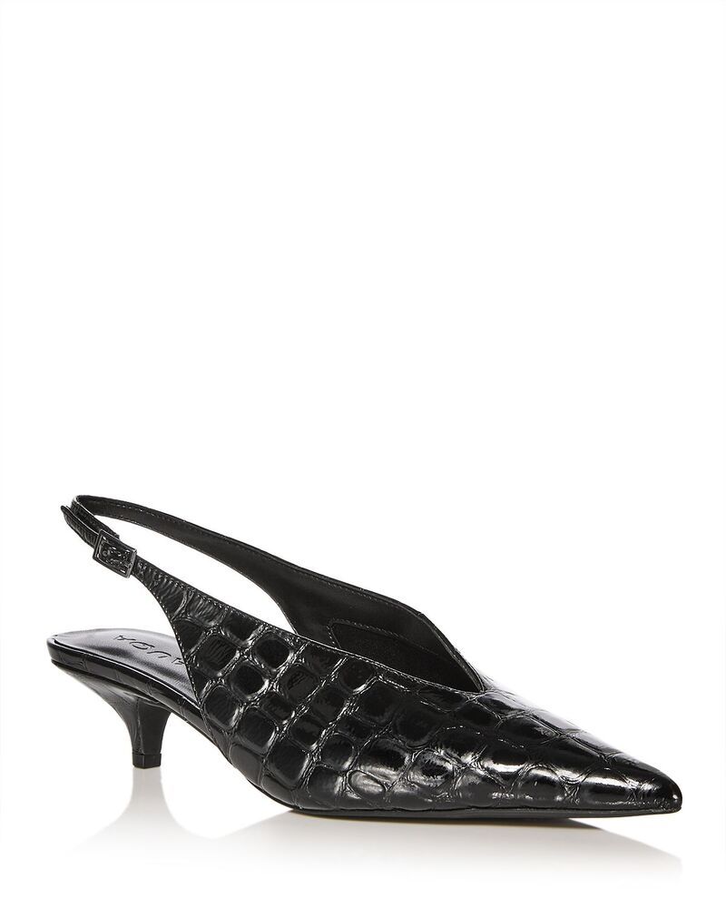 アクア レディース シューズ パンプス AQUA Womens Gabby Pumps Exclusive Black Croc ブラック