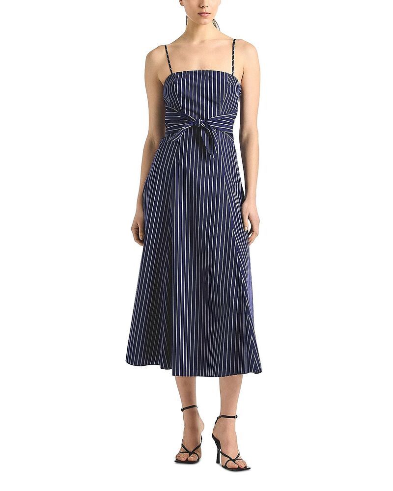 デレクラムテンクロスバイ レディース トップス ワンピース Derek Lam 10 Crosby Zandra Stripedress Dark Navy ネイビー