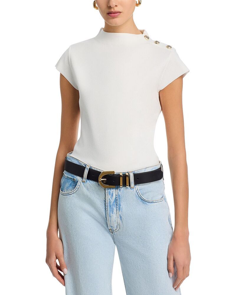 エリータハリ レディース アウター ニット・セーター Elie Tahari The Katy Sweater Top Sky White ホワイト