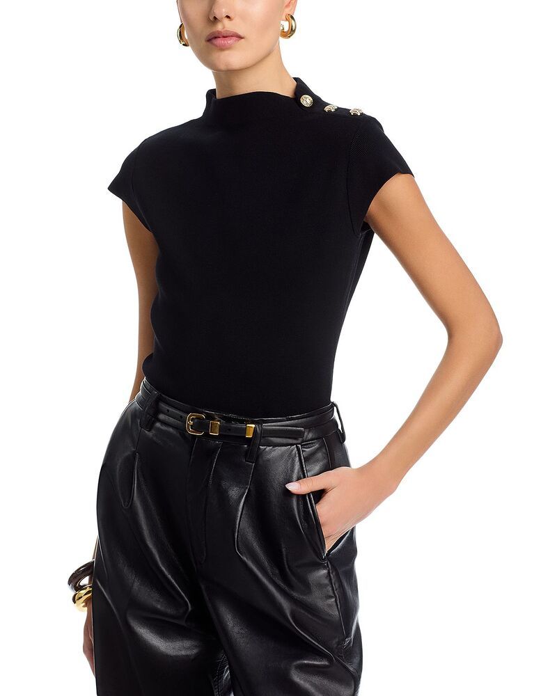 エリータハリ レディース アウター ニット・セーター Elie Tahari The Katy Sweater Top Noir