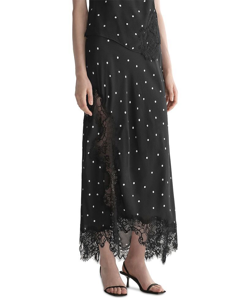 エーエルシー レディース ボトムスカート ALC Olivia Skirt Black Cream クリーム