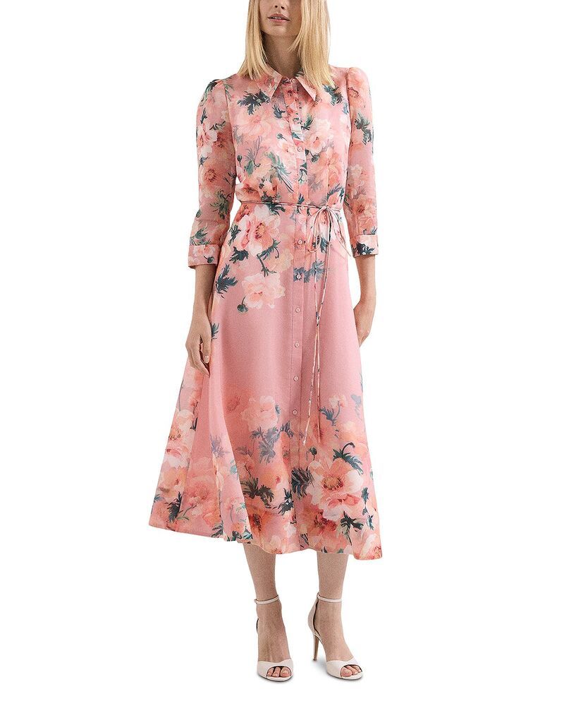 フェイズ・エイト レディース トップス シャツ フラワー柄 フラワー Phaseight Anabella Floral Shirt Dress Pale Pink ピンク