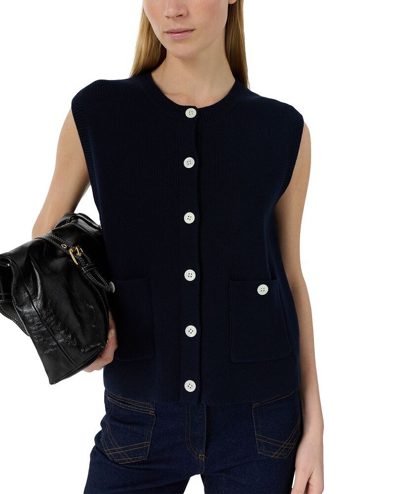 ジェラルド・ダレル レディース アウター ベスト Gerardarelouvest Navy ネイビー