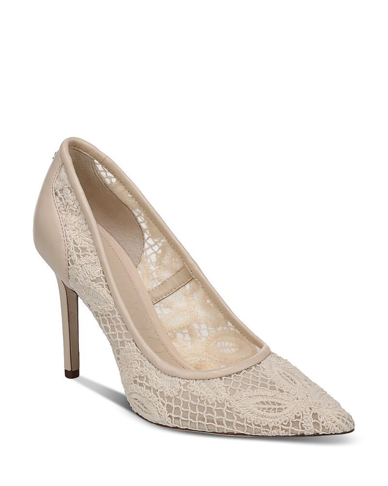 サムエデルマン レディース シューズ パンプス メッシュ Sam Edelman Womens Hazel Mesh 3 Pointed Pumps Warm Ivory アイボリー