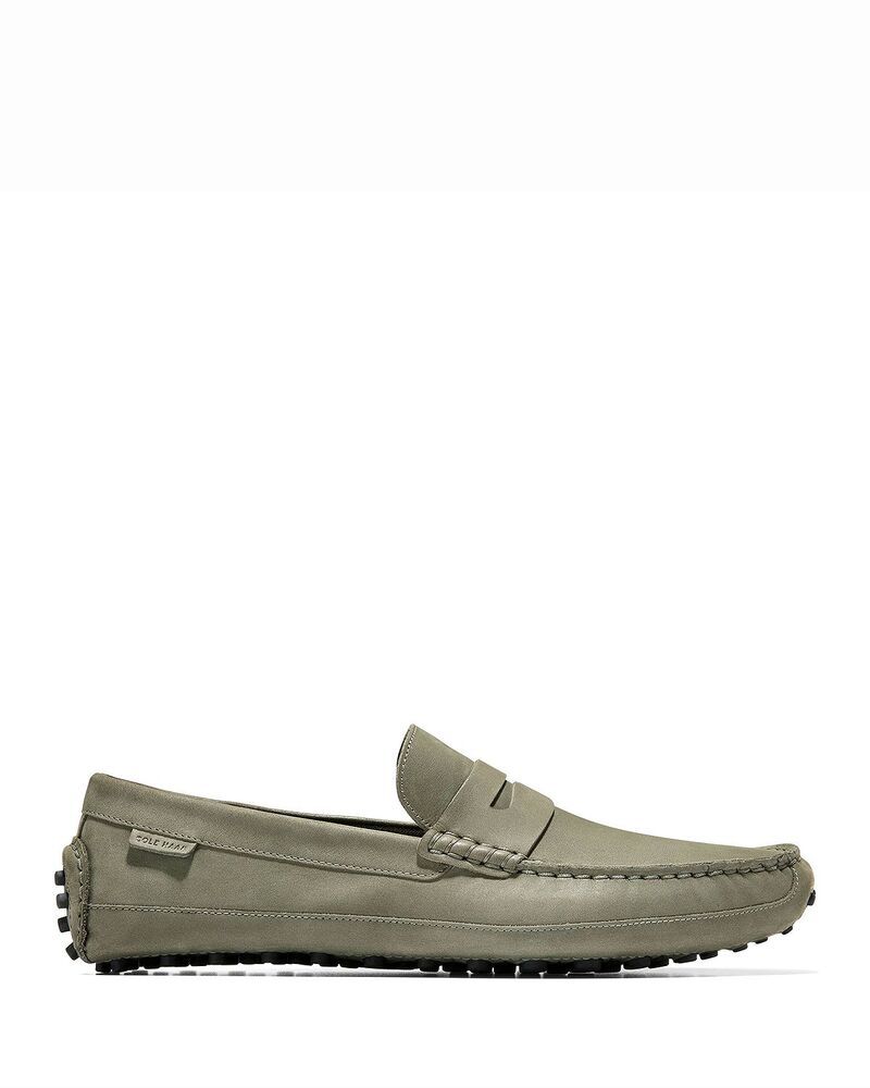 コールハーン メンズ シューズ スリッポン・ローファー レザー Cole Haan Mens Davies Grand Nubuck Leather Driving Loafers Dusty Olive オリーブ