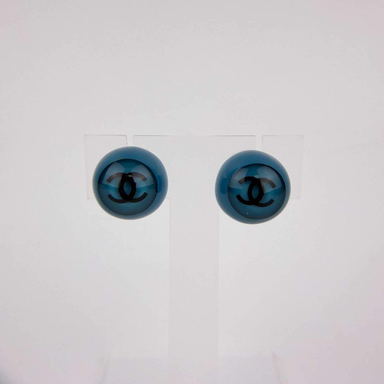 【中古】CHANEL シャネル ココマーク イヤリング ブルー ゴールド 01P ヴィンテージ レディース【中古美品】HIBUOCHI VINTAGE hboc260517a06
