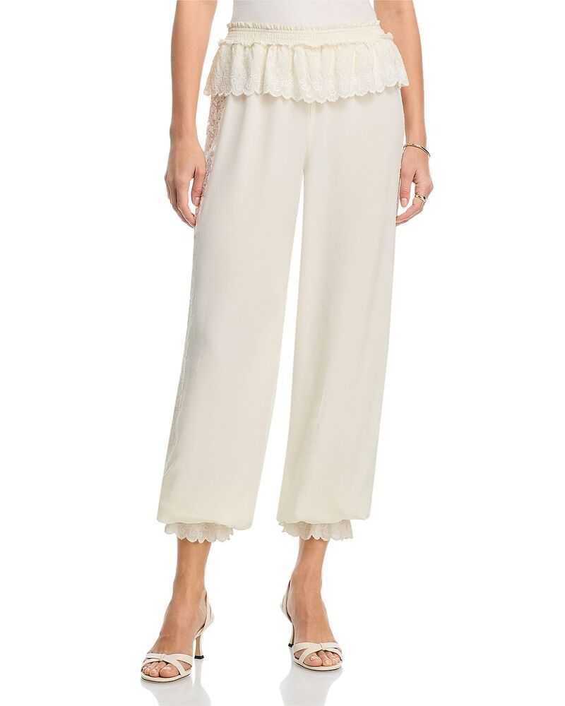 ラブスハックファンシー レディース ボトムス カジュアルパンツ シルク LoveShackFancy Clyra Silk Pants Cream クリーム 75,240円