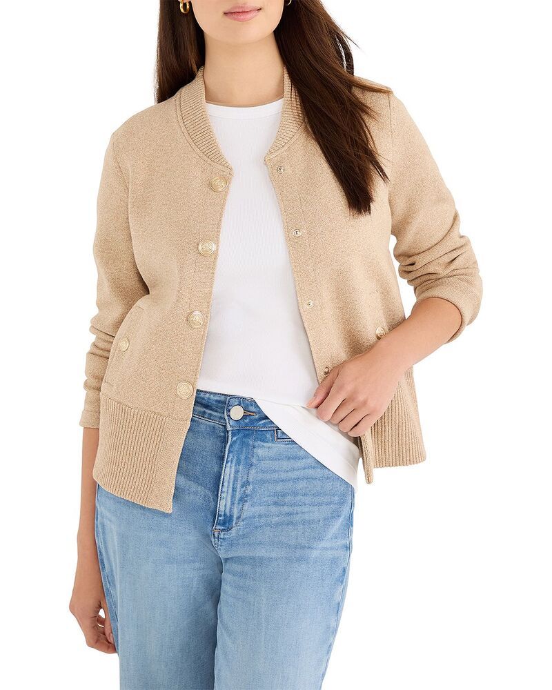ニックプラスゾーイ レディース アウター ジャケット・ブルゾン ニット NICZOE Knit Bomber Snap Jacket Jute