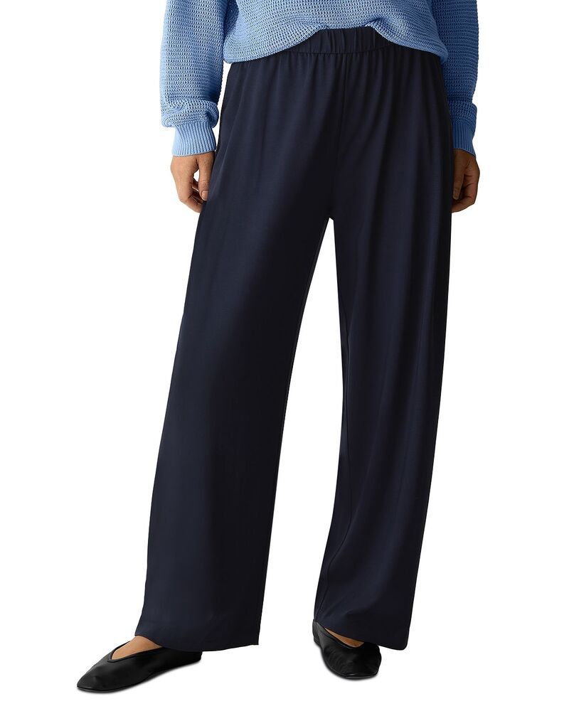 エイリーンフィッシャー レディース ボトムス カジュアルパンツ アンクル ジャージー Eileen Fisher Stretch Jersey Straight Ankle Pants Ink