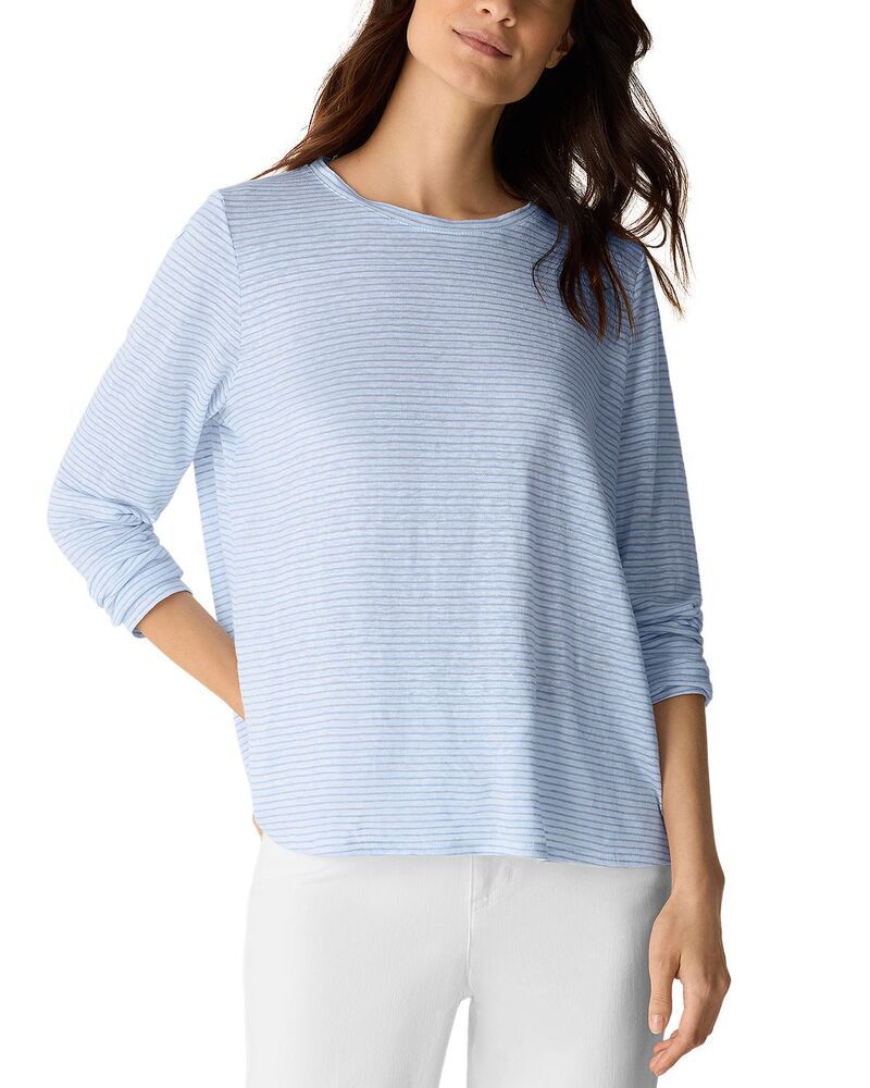 エイリーンフィッシャー レディース トップス シャツ クルーネック Eileen Fisher Crewneck Long Sleeve Tee Sky Light