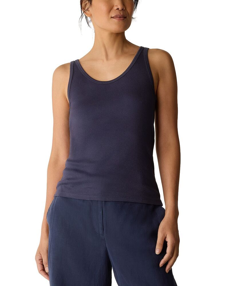 エイリーンフィッシャー レディース トップス タンクトップ Eileen Fisher Scoop Neck Slim Tank Top Ink