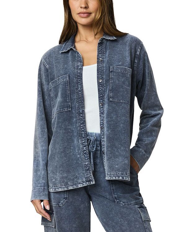 スプレンディット レディース トップス シャツ パイル Splendid Gwen Terry Button Front Shirt Indigo インディゴ 24,708円