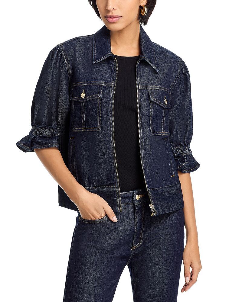 サンク ア セプト レディース アウター ジャケット・ブルゾン デニム Cinq Sept Holly Denim Jacket Indigo Noir インディゴ