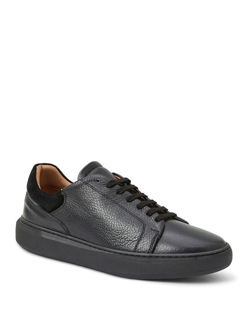 ブルーノマグリ メンズ シューズ スニーカー レザー Bruno Magli Mensalvatore Leather Sneakers All Black ブラック