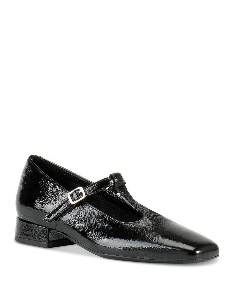 ヴァガボンド レディース シューズ パンプス レザー Vagabond Shoemakers Womens Debbi Leather T Strap Flats Black ブラック