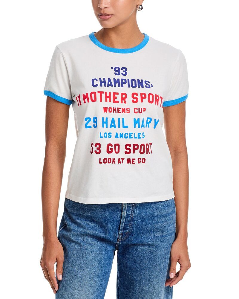 マザー レディース トップス Tシャツ MOTHER The Lil Goodie Ringer Tee Champions