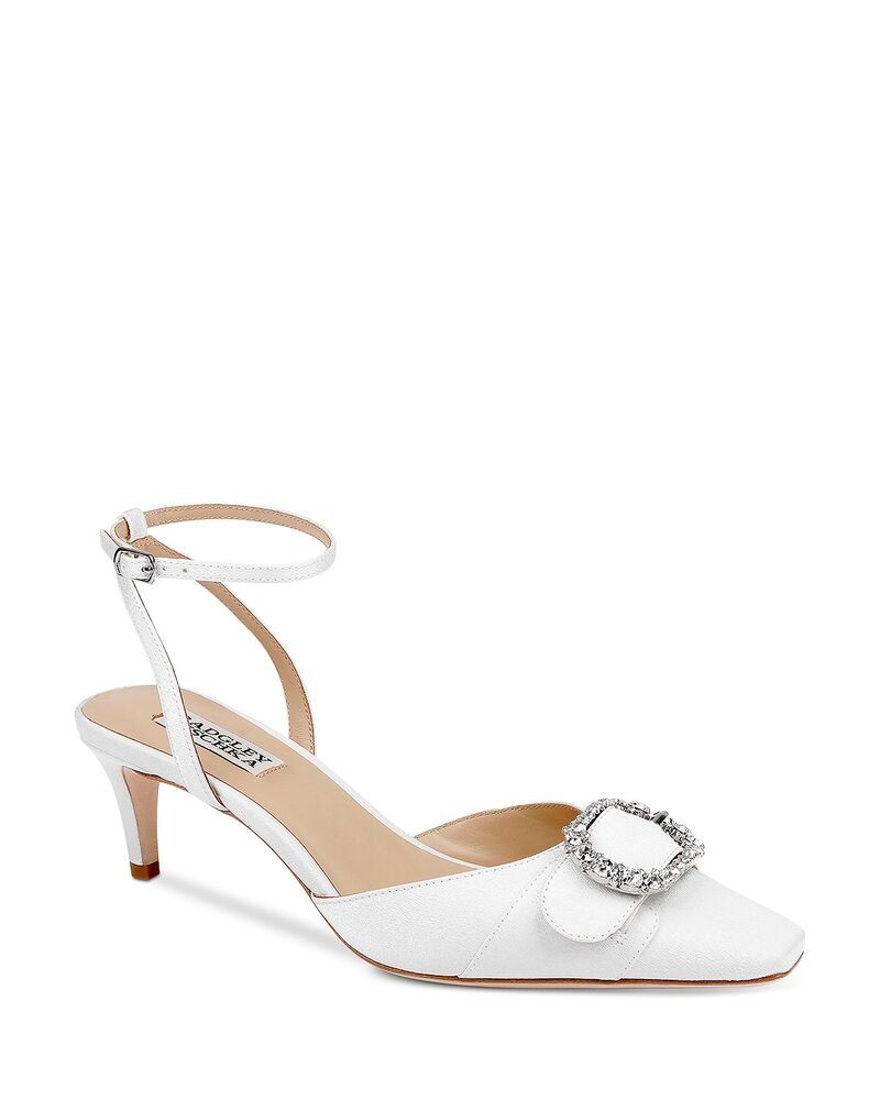 バッジェリーミシュカ レディース シューズ パンプス Badgley Mischka Womens Odesza Pumps White Crepe ホワイト