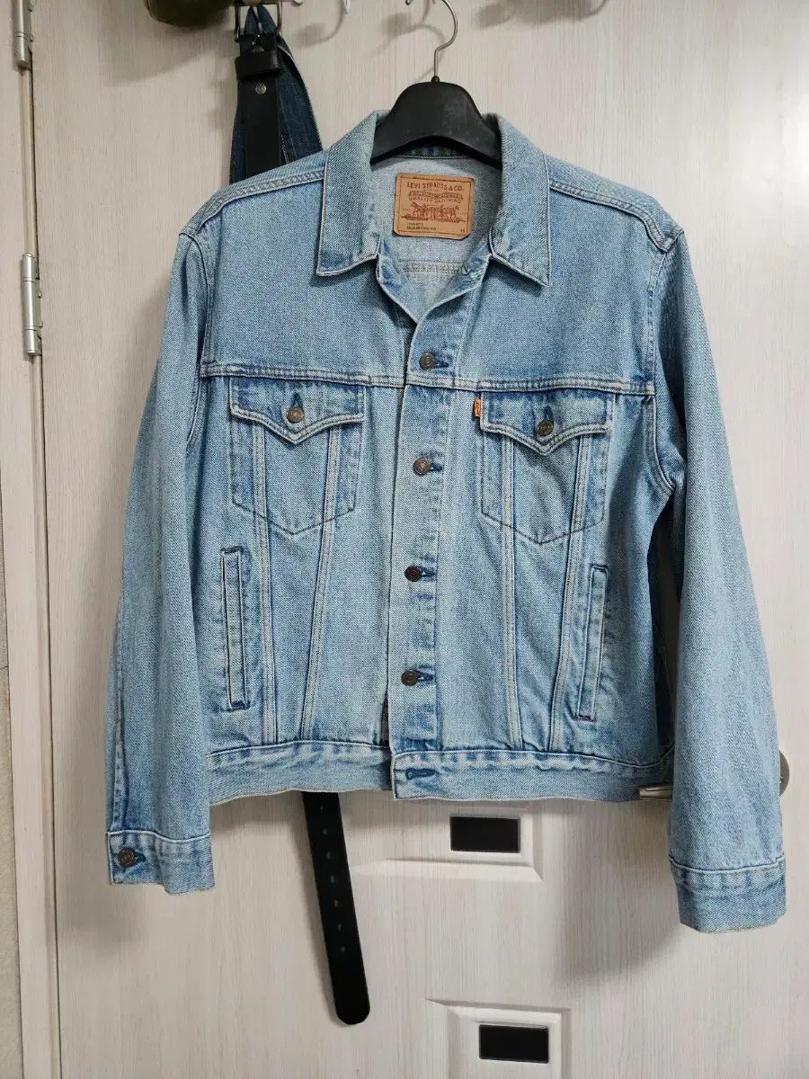 00s オレンジタブ トラッカー 46 サイズ LEVI'S デニムジャケット