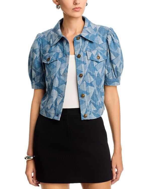 レイミー ブルック レディース アウター ジャケット・ブルゾン Ramy Brook Angelica Jacket Geo Denim デニム