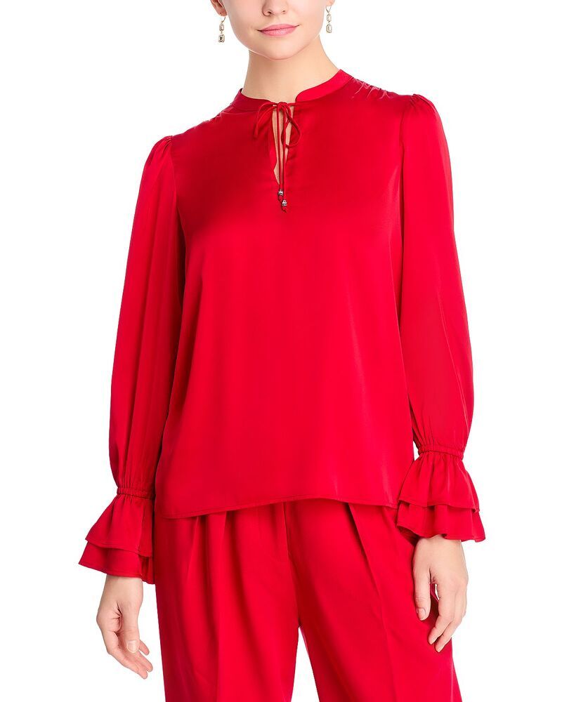 ティー・タハリ レディース トップス シャツ ブラウス Tahari Split Neck Blouse Love Star