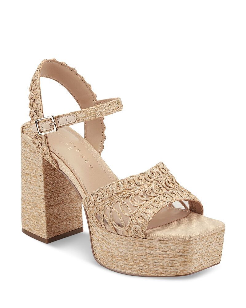 マーク・フィッシャー レディース シューズ サンダル プラットフォーム Marc Fisher LTD Womens Chayse Platform Sandals Light Natural
