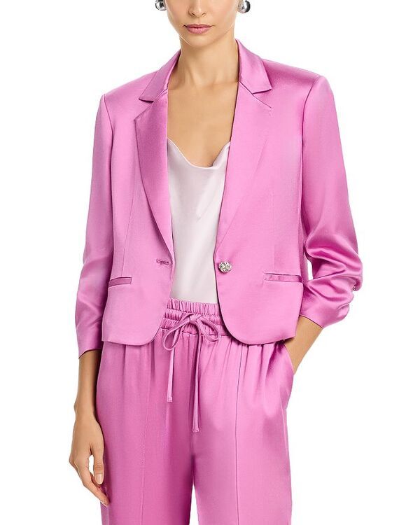 サンク セプト レディース アウター ジャケット・ブルゾン サテン Cinq Septextured Satin Jacket Violet Dawn バイオレット