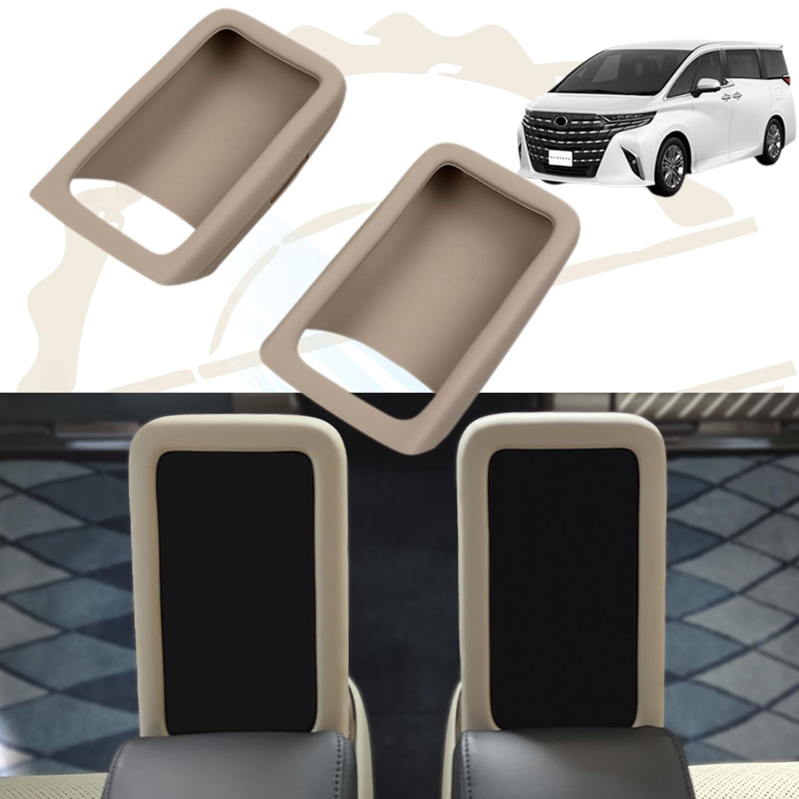 DodoxDIY 適用 新型アルファード40系 ヴェルファイア 40系 カスタムパーツ アクセサリー リヤマルチオペレーションパネル シリコーン保護カバー 専用車種 内装グッズ 原車ホワイト