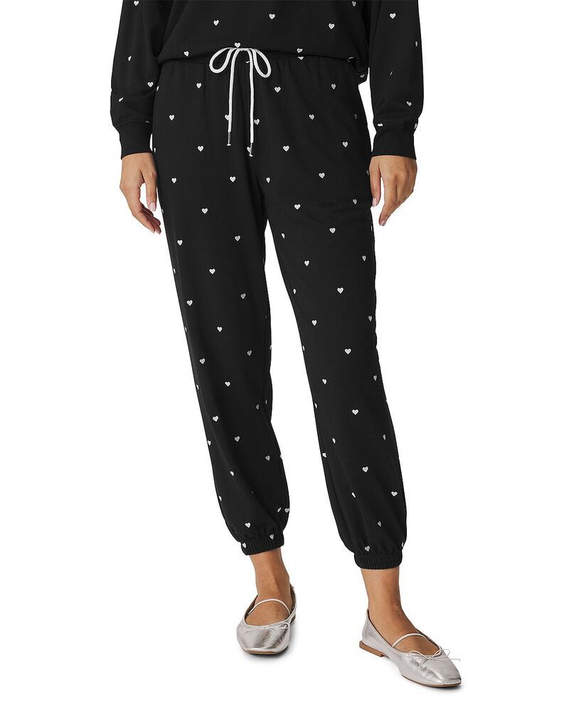 スプレンディット レディース ボトムス カジュアルパンツ 刺繍 Splendid Love Loungembroidered Jogger Pants BlackIvory アイボリー