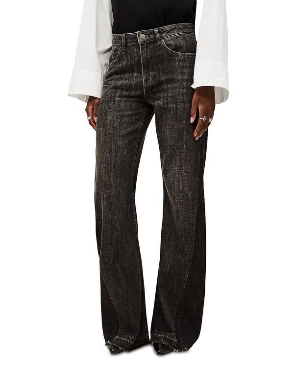 バッシュ レディース ボトムス デニムパンツ ジーンズ bash Fadou Mid Rise Flare Jeans in Blackstone