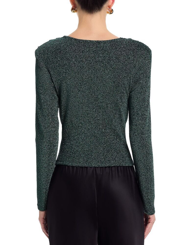 アクア レディース トップス シャツ ニット AQUA Shimmer Knit Cowl Neck Top Exclusive Green グリーン