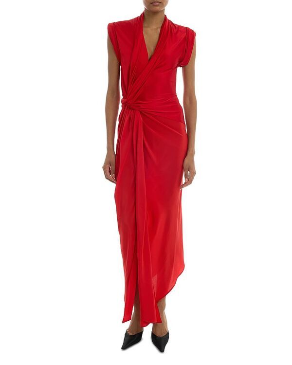 ヴィクトリア ベッカム レディース トップス ワンピース アシンメトリー Victoria Beckham Asymmetric Twist Dress Cardinal Red レッド