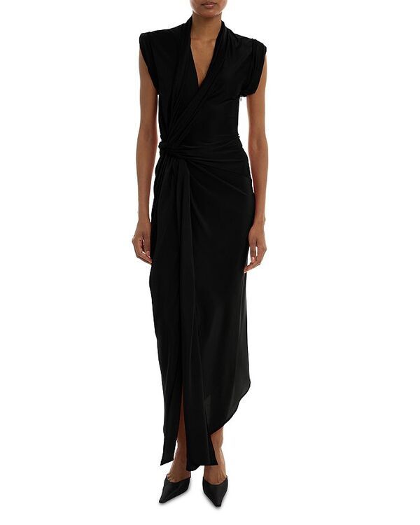 ヴィクトリア ベッカム レディース トップス ワンピース アシンメトリー Victoria Beckham Asymmetric Twist Dress Black ブラック