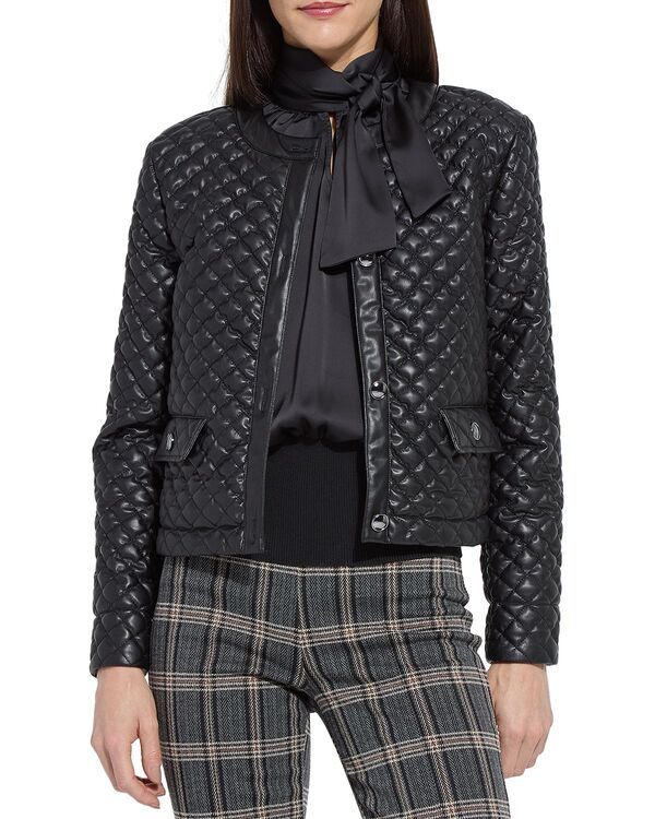 リジー レディース アウター ジャケット・ブルゾン レザー フェイクレザー Lyss Aurelle Faux Leather Jacket Black ブラック