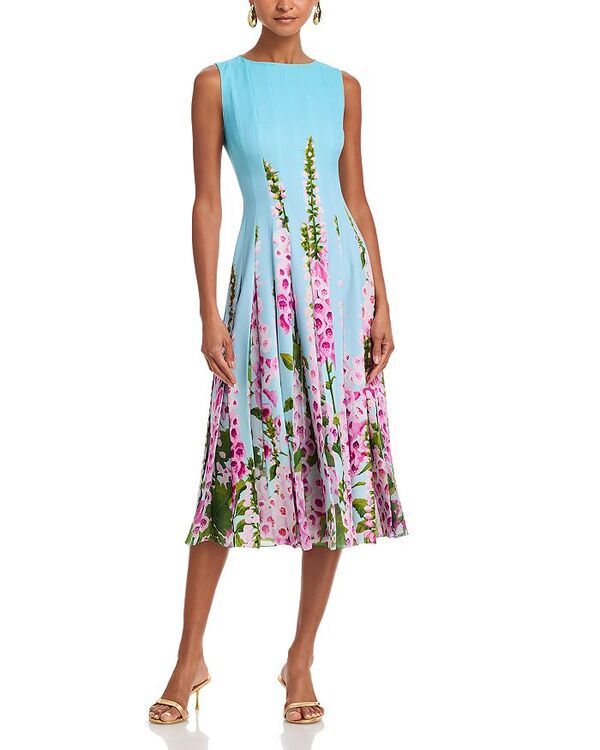 オスカー デ ラ レンタ レディース トップス ワンピース シフォン Oscar de la Renta Degrad Foxglove Chiffon Inset Dress LilacSky ライラック