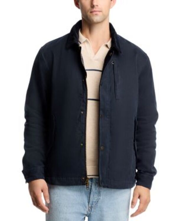 マリーン レイヤー メンズ アウター ジャケット・ブルゾン Marine Layer Weston Waxed Canvas Barn Jacket Faded Navy ネイビー