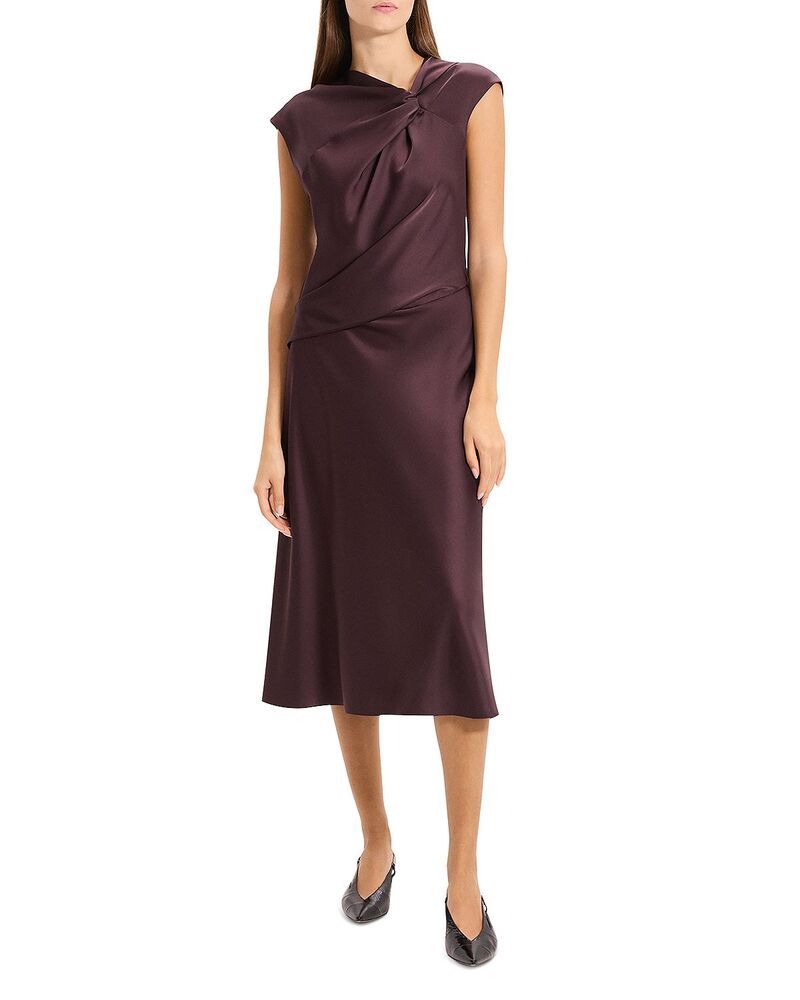 セオリー レディース トップス ワンピース Theory Twist Bodice Dress Deeplum プラム