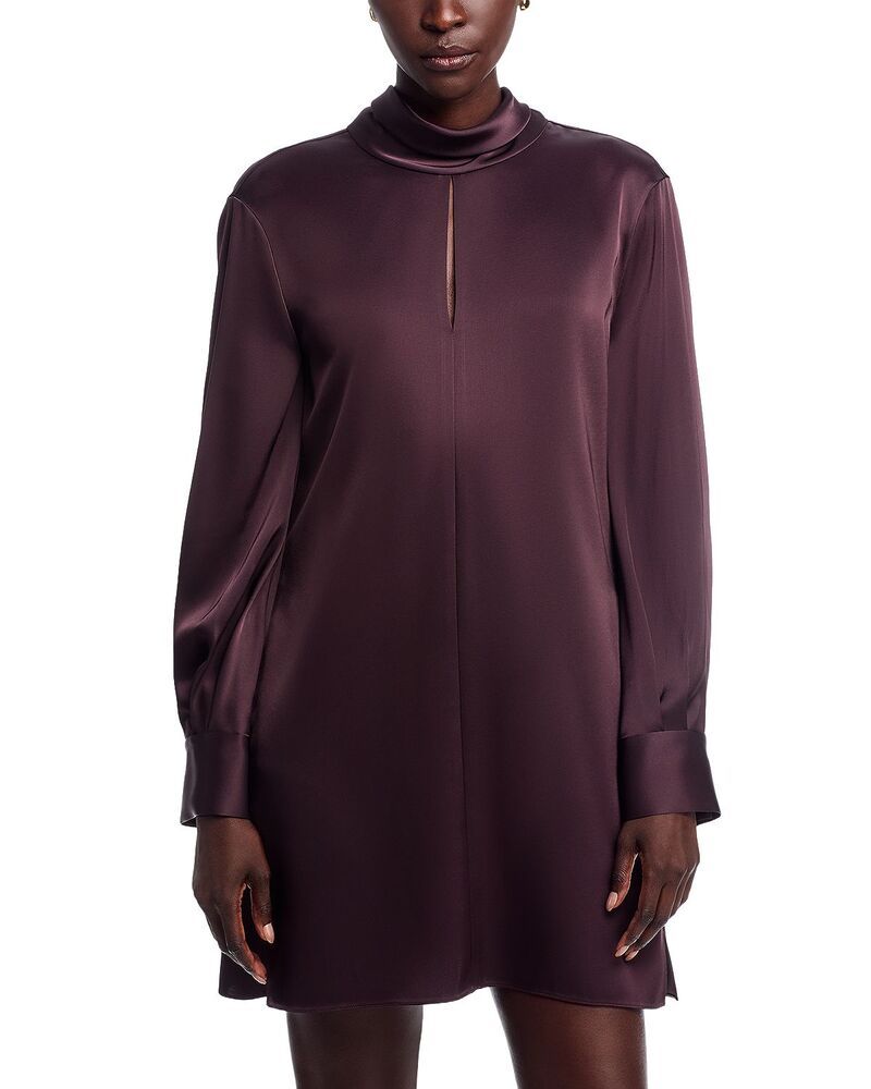 セオリー レディース トップス ワンピース Theory Blouson Sleeve Dress Deeplum プラム