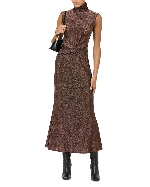 アストール レディース トップス ワンピース ASTR the Label Riana Dress Brown Metal ブラウン