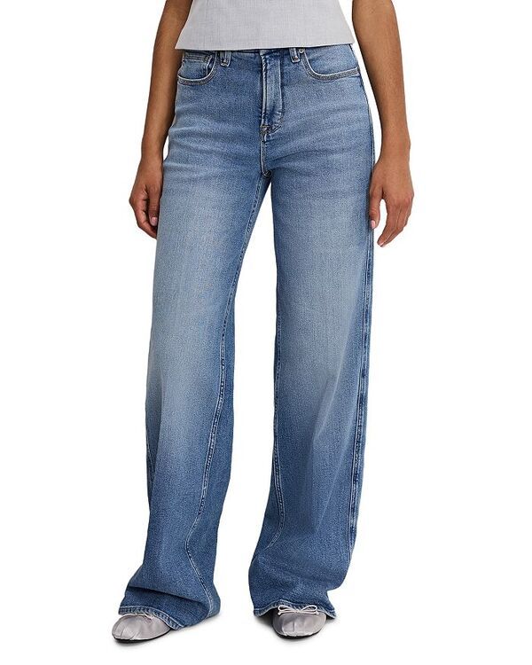 グッドアメリカン レディース ボトムス デニムパンツ ジーンズ Good American Good Skate Wide Jeans indigo1142 Indigo1142