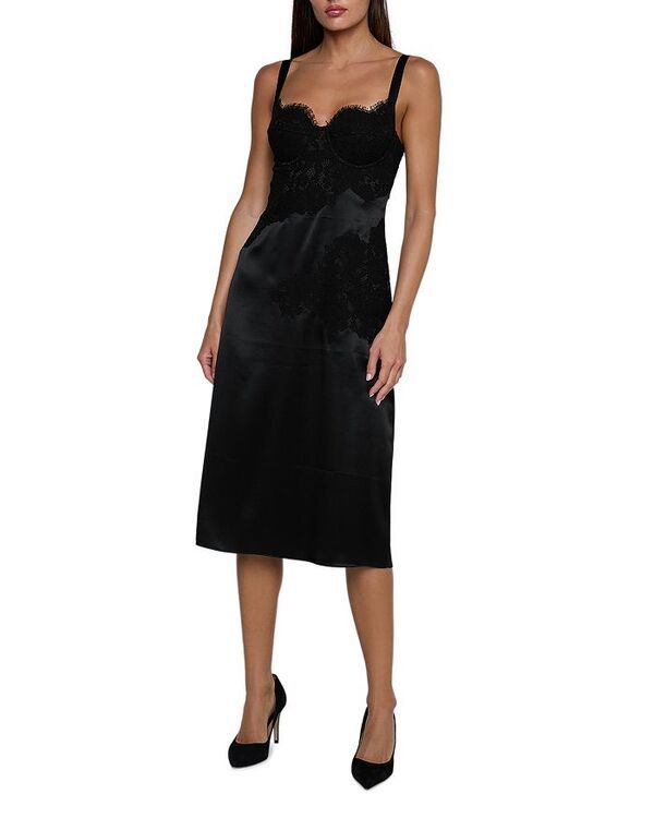 ラジャンス レディース トップス ワンピース シルク レース LAGENCE Fenna Silk Lace Appliqu Dress Black ブラック