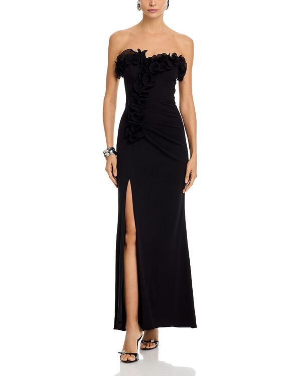 アクア レディース トップス ワンピース クレープ スキューバ ストラップレス AQUA Straplesscuba Crepe Dress Exclusive Black ブラック